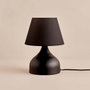 Opviq AYD-3433 Lámpara de mesa con pantalla de tela negra